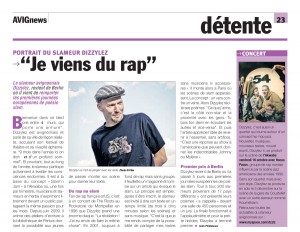 Article dans Avignews sur Dizzylez